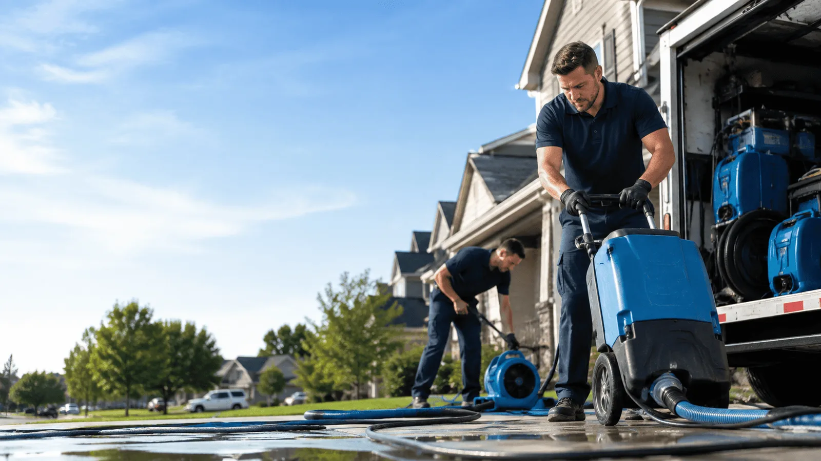 Dehumidification being performed in Alleyton, TX